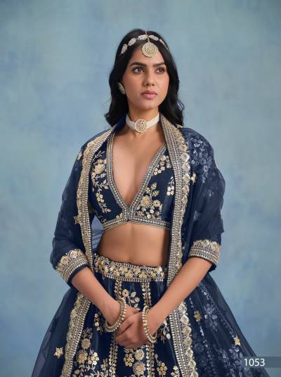 SHEILJA BY MEHVISH DESIGNER SILK LEHENGA CHOLI WHOLESALER IN INDIA